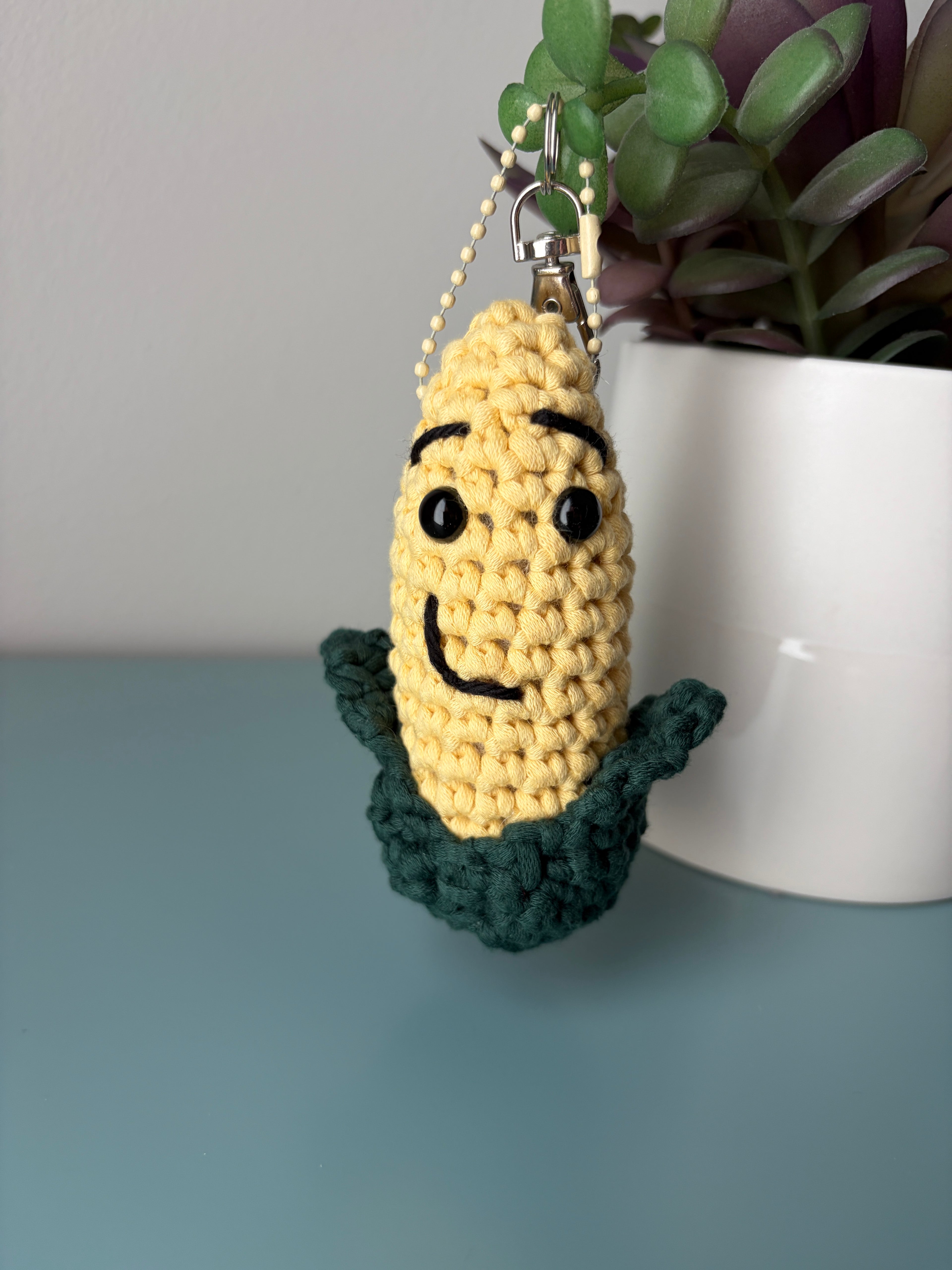 Corncob keychain